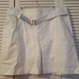 Beige & Light Gray Plaid Skort Skirt size 16
